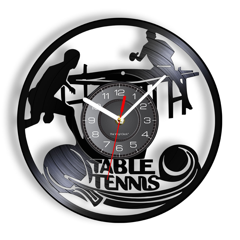 Table Tennis History - Reloj de pared de tenis de