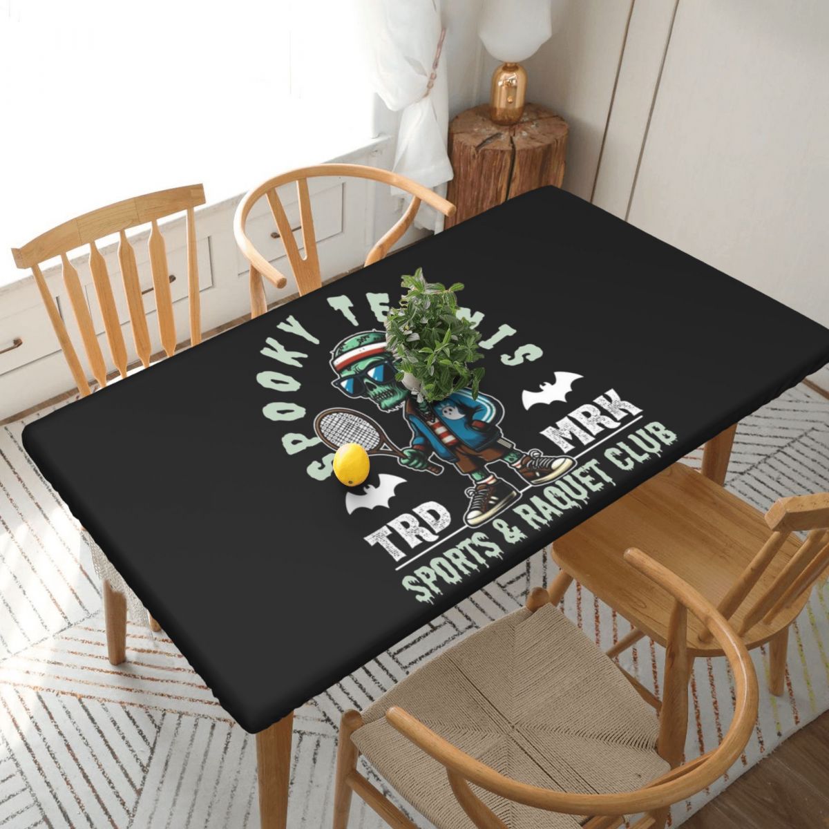 Table Tennis News Today - Mantel rectangular personalizado de Spooky Tennis