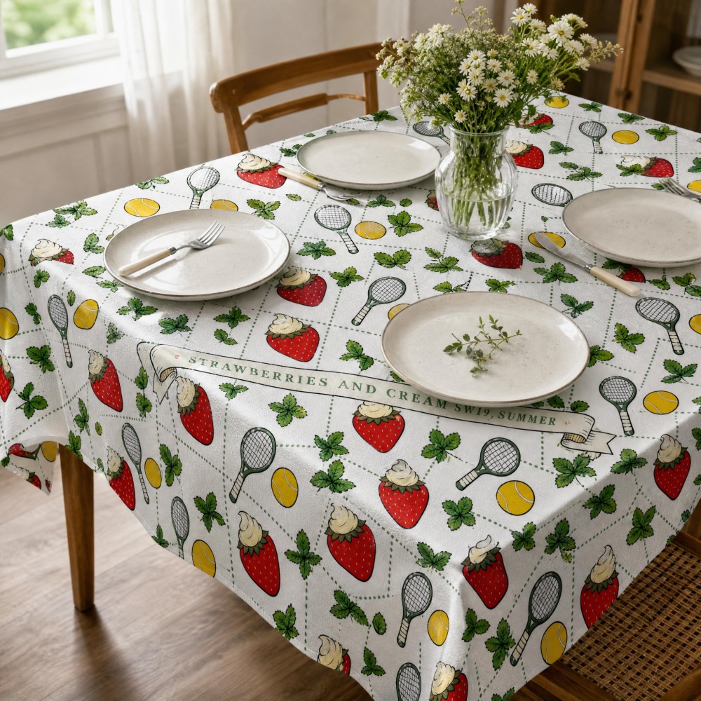 Mantel vintage con estampado d - Table Tennis News Today reseña y precio